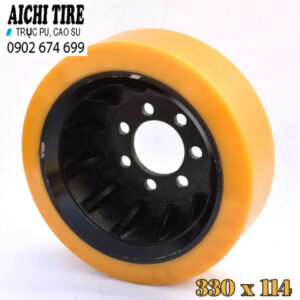 Bánh lái Xe Nâng Điện Pu Heli 330 x 114mm