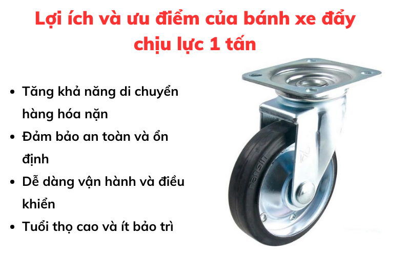 Bánh xe đẩy chịu lực - Đảm bảo vận hành an toàn mọi nơi